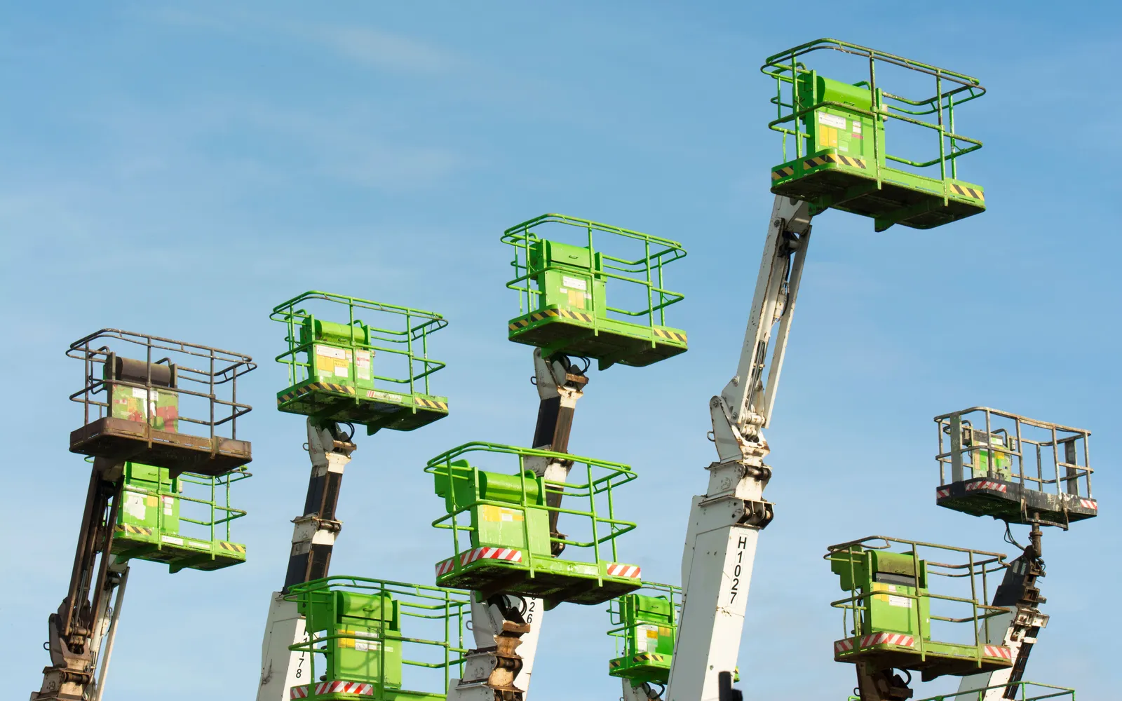 Fleet of aerial work platforms: illustrative image